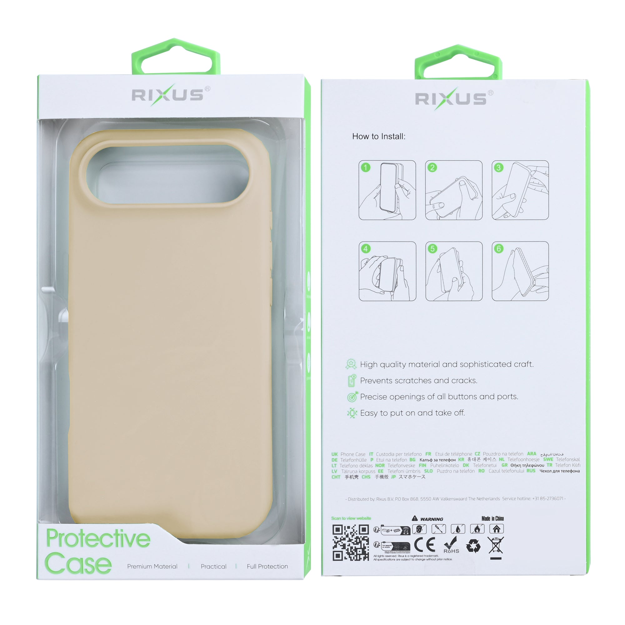 Rixus zachte TPU-telefoonhoes For Apple 17 Air Gold