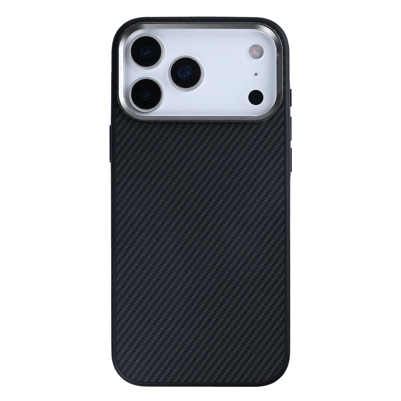 Rixus Mag Carbon Met MagSafe For Apple iPhone 17 Pro Titanium Zwart