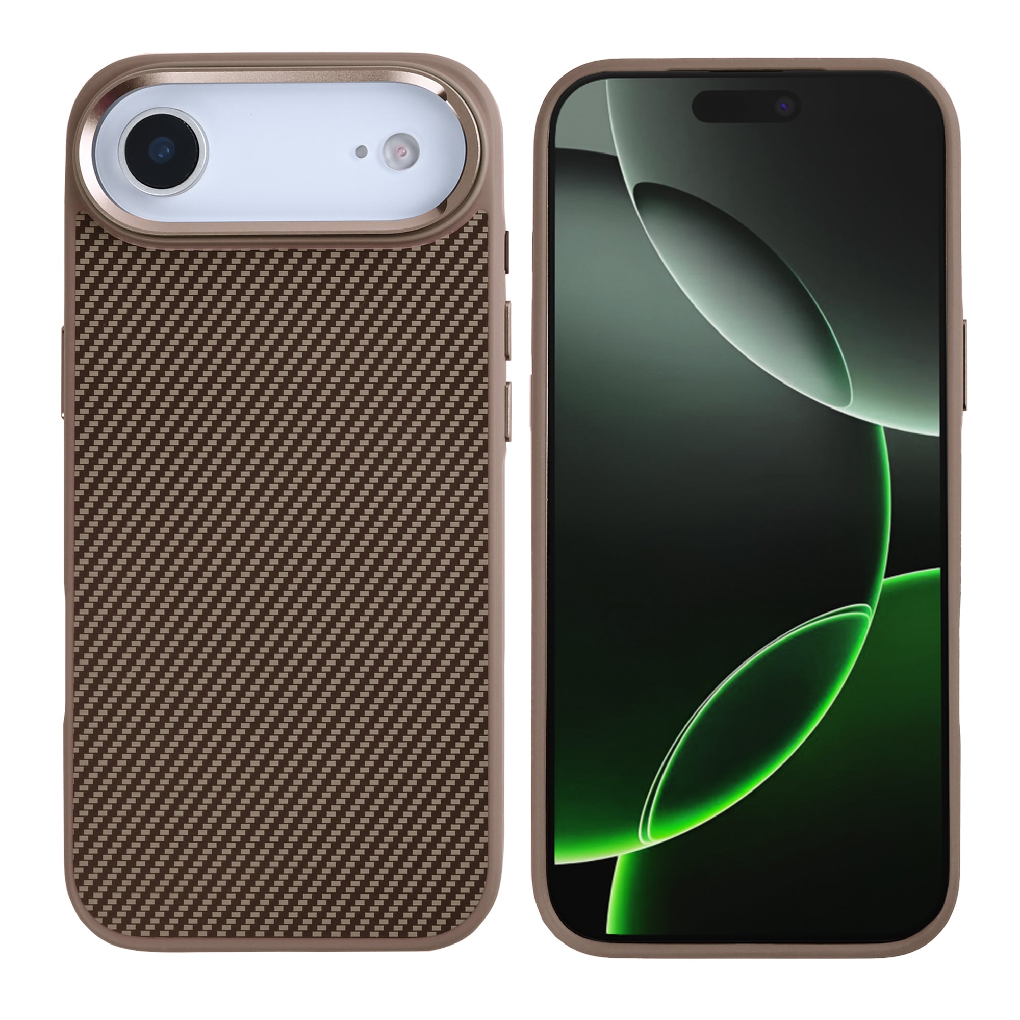 Rixus Mag Carbon Met MagSafe For Apple iPhone 17 Air Bruin