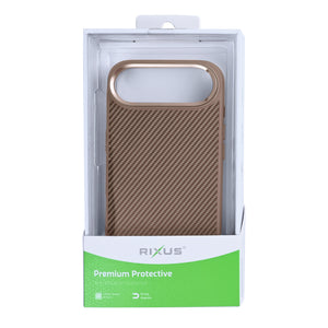 Rixus Mag Carbon Met MagSafe For Apple iPhone 17 Air Bruin
