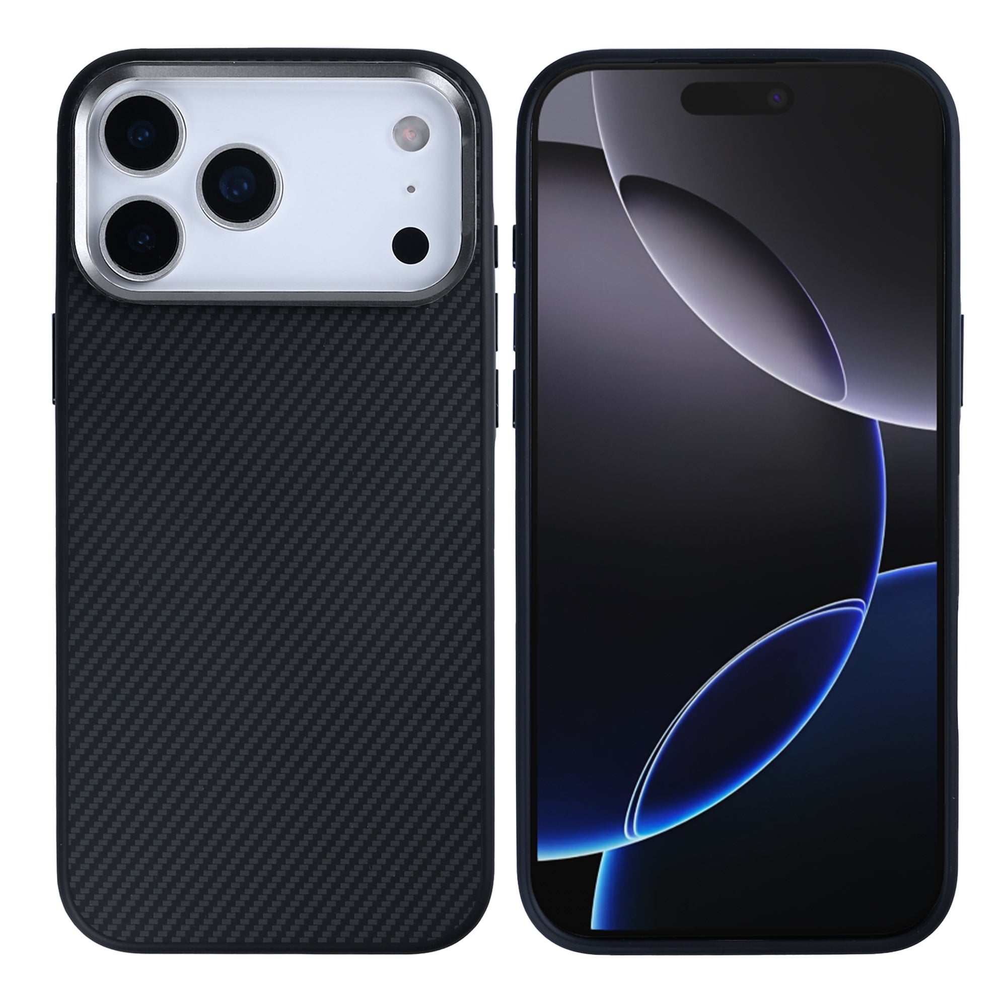 Rixus Mag Carbon Met MagSafe For Apple iPhone 17 Pro Max Titanium Zwart