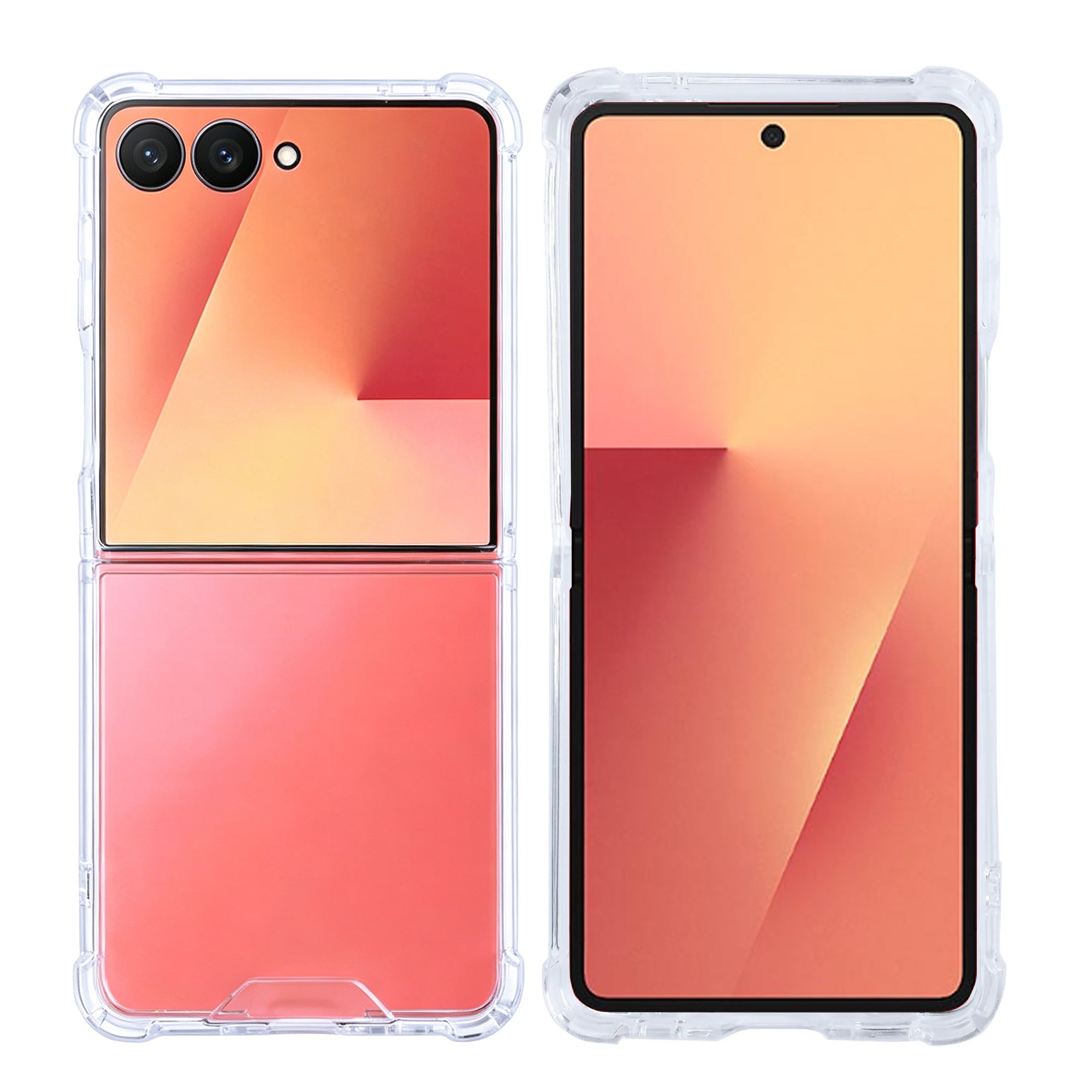 Rixus Anti-Burst Hoesje Voor Samsung Galaxy Z Flip 7 Transparant