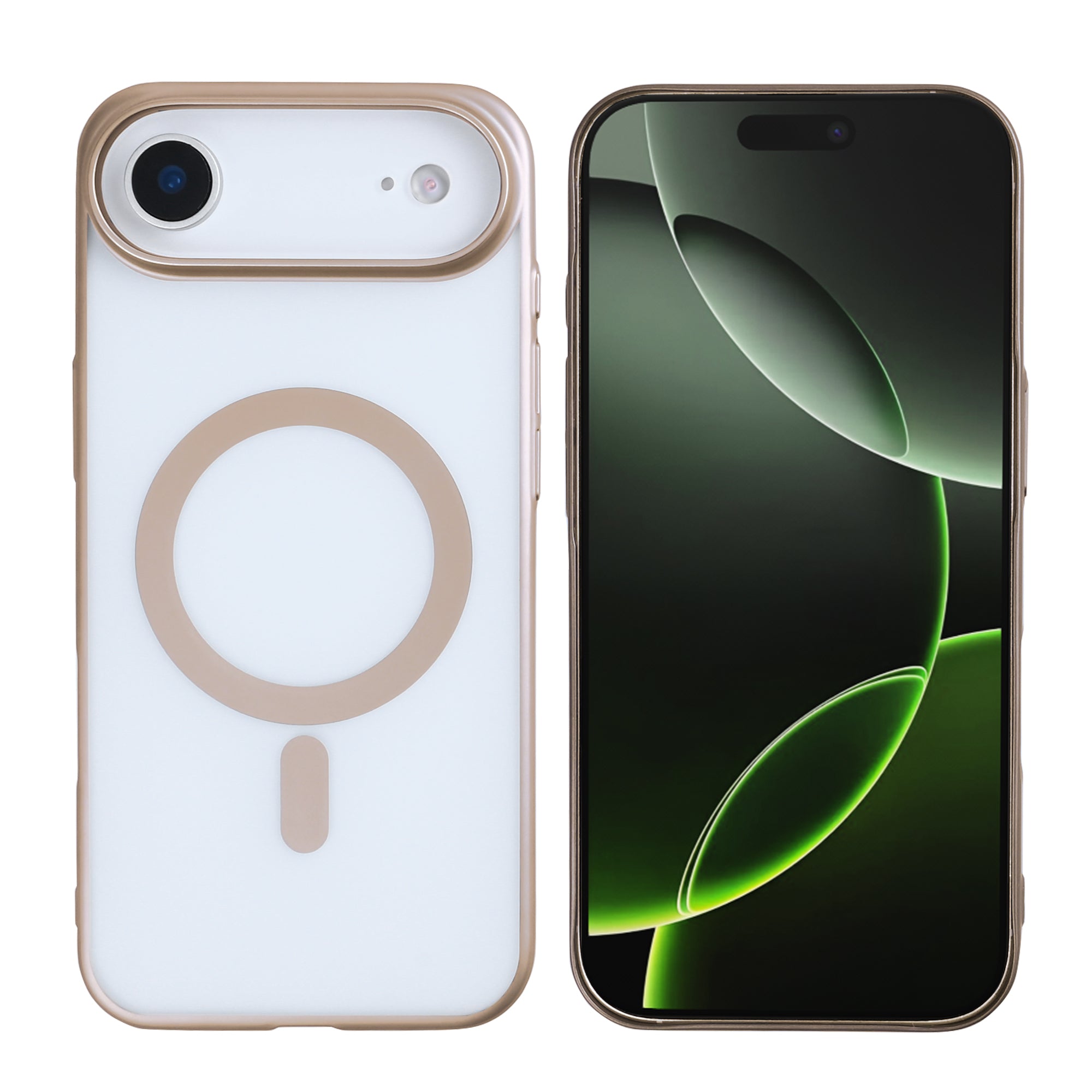 Rixus Instinct Mag hoesje For Apple iPhone 17 Air Desert Titanium