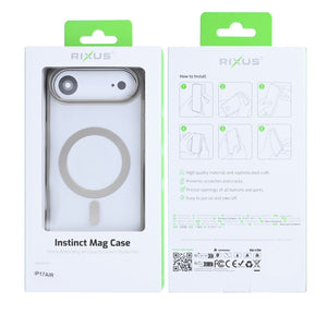 Rixus Instinct Mag Case For Apple iPhone 17 Air Titanium Grijs
