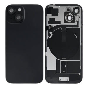 For Apple 15 achterglas met NFC, vergroot cameraframe zwart getrokken
