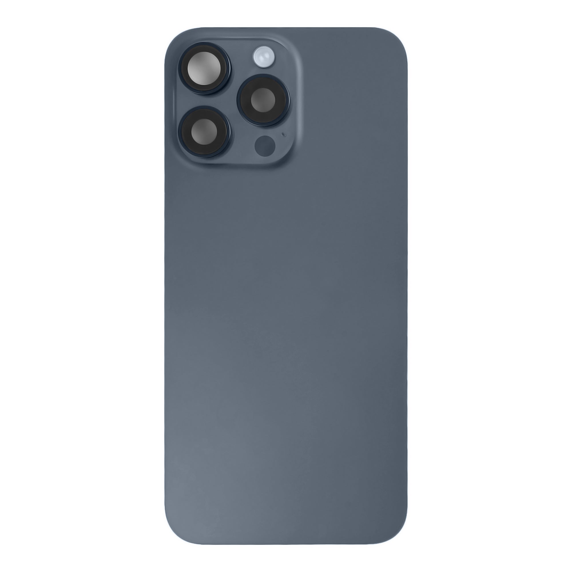 For Apple 15 Pro achterglas met NFC, vergroot cameraframe blauw titanium getrokken