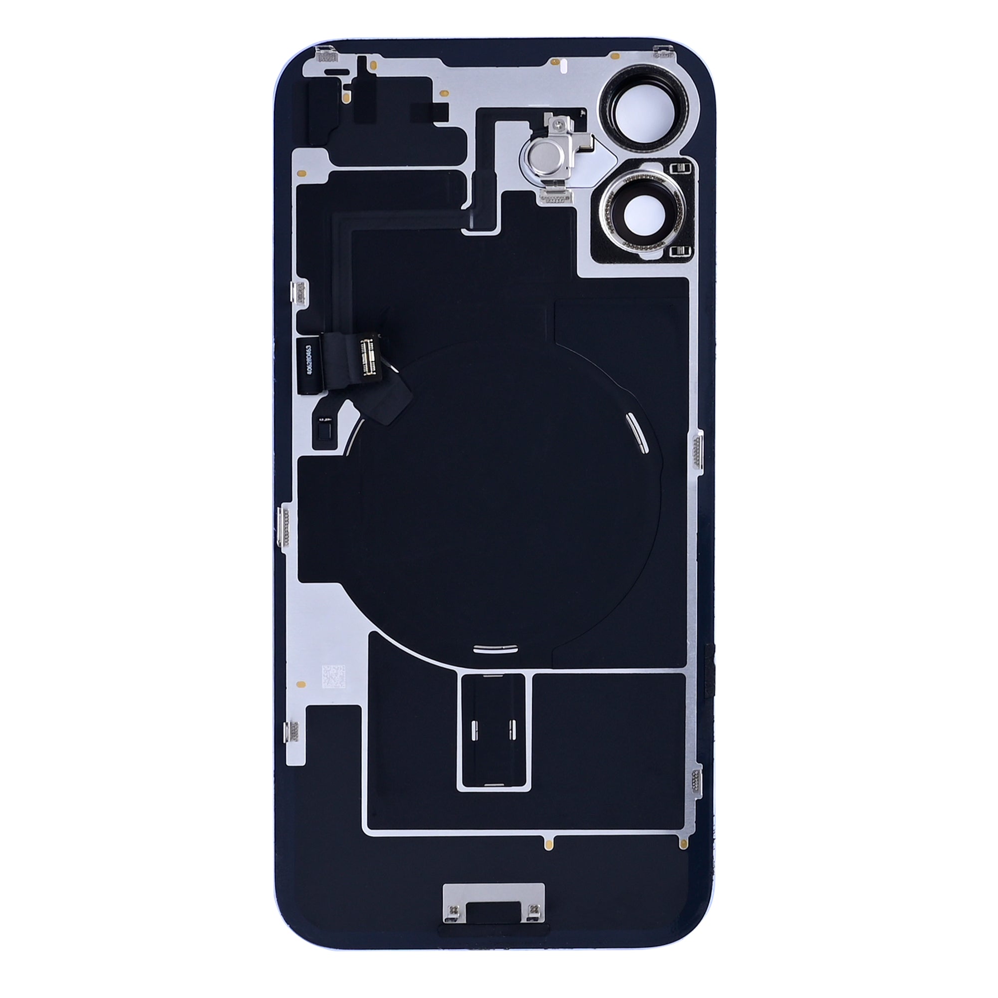 For Apple 16 Plus achterglas met NFC, vergroot cameraframe ultramarijnblauw