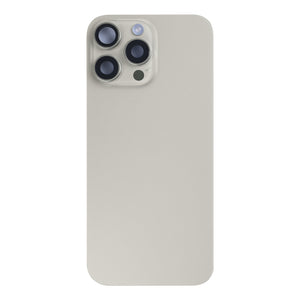 For Apple 16 Pro achterglas met NFC, vergroot cameraframe van natuurlijk titanium