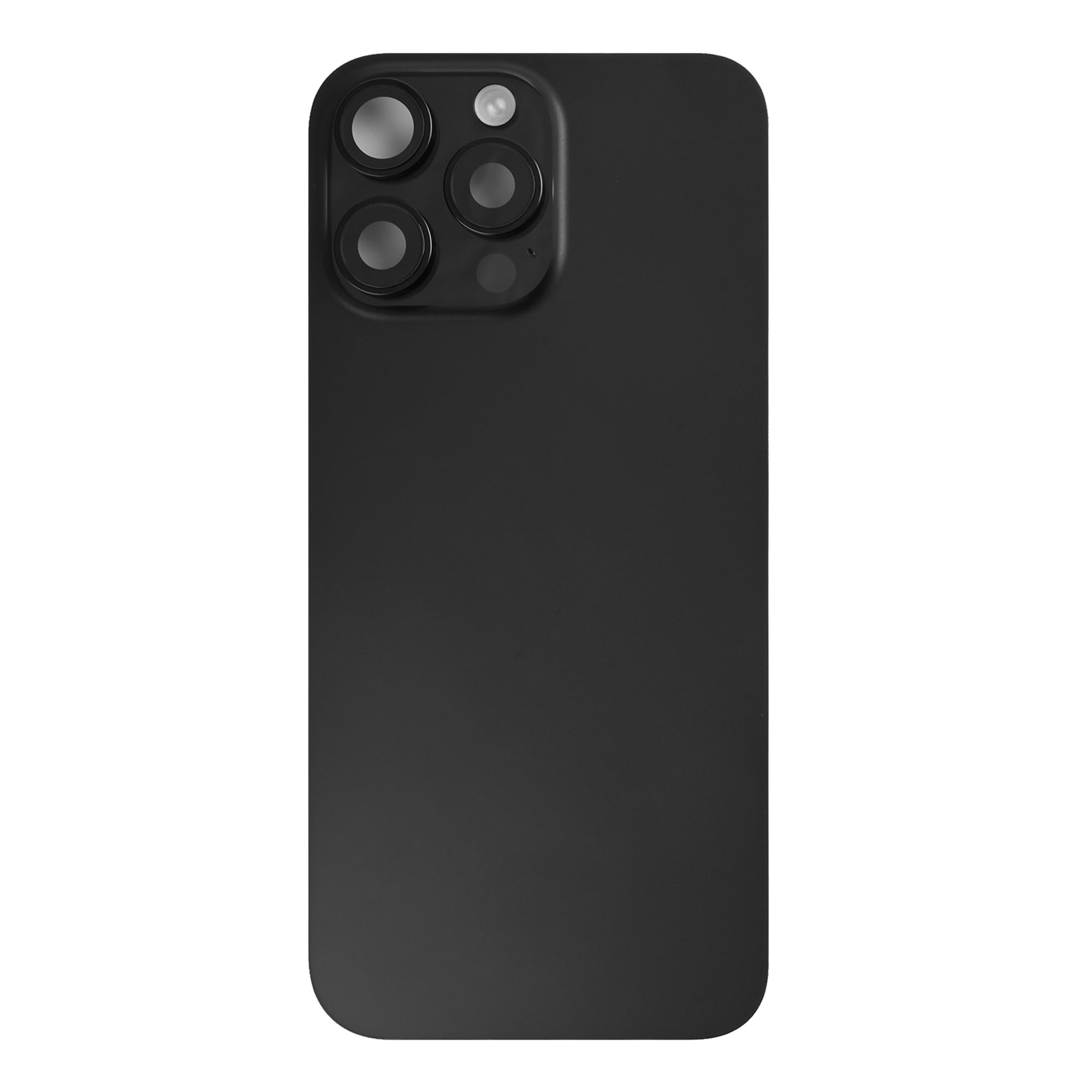 For Apple 16 Pro Max achterglas met NFC, vergroot cameraframe zwart titanium getrokken