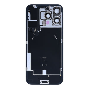 For Apple 16 Pro Max achterglas met NFC, vergroot cameraframe, natuurlijk titanium getrokken