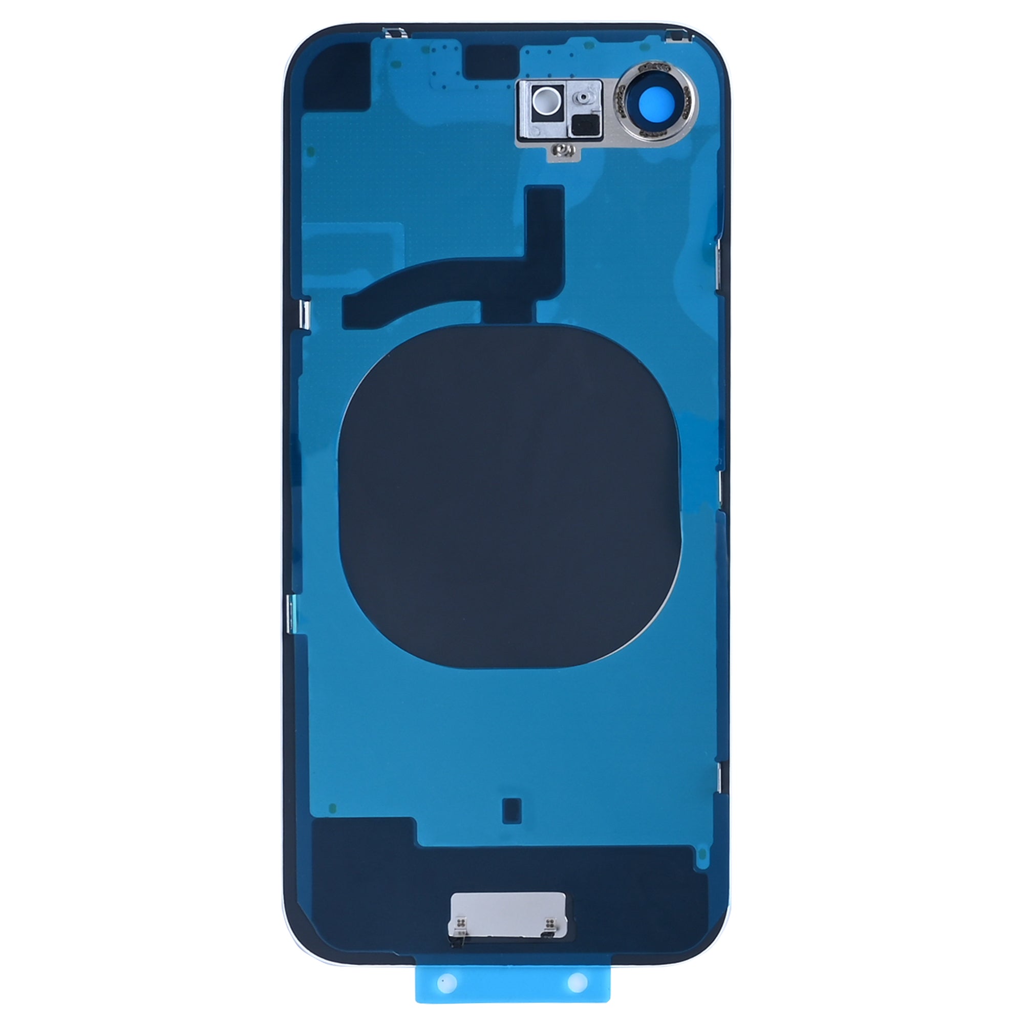 For Apple 16e achterglas zonder NFC, vergroot cameraframe wit compatibel