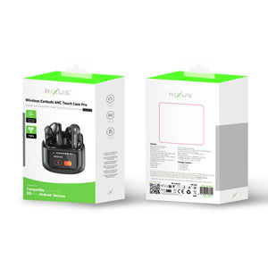 Rixus RXBH63B Draadloze oordopjes Touch Case Pro Zwart