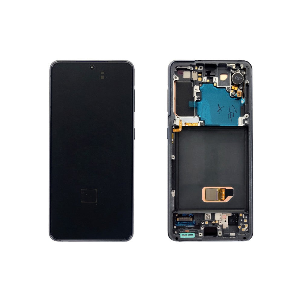 Samsung Galaxy S21 5G G991B Beeldscherm en Digitizer met Frame Fantoom Grijs Voorgemonteerd