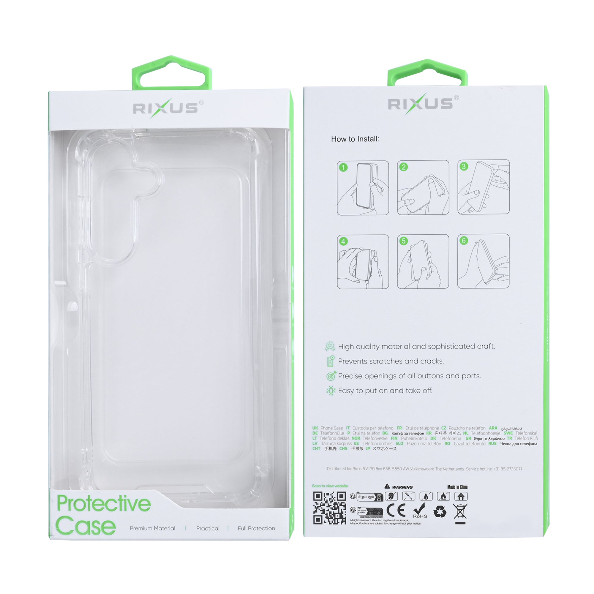 Rixus Anti-Barst Hoesje Voor Samsung Galaxy S25 FE Transparant