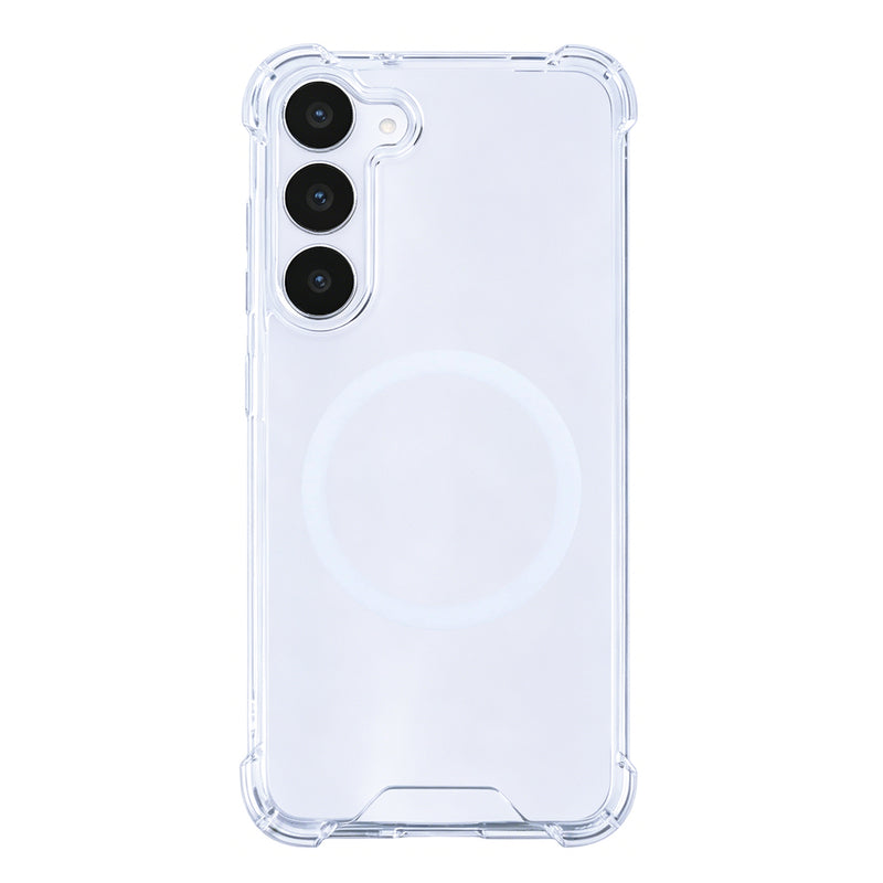 Rixus Anti-Burst Case With MagSafe Compatible For Samsung Galaxy S25 FE Transparent