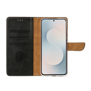 Rixus Boekenhoes Voor Samsung Galaxy S25 FE Zwart