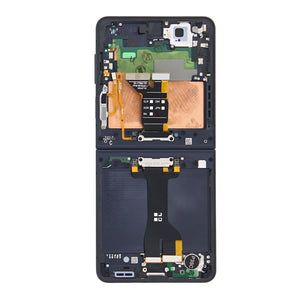 Samsung Galaxy Z Flip7 F766B Hoofdscherm en digitizer met frame Jet Black Service Pack
