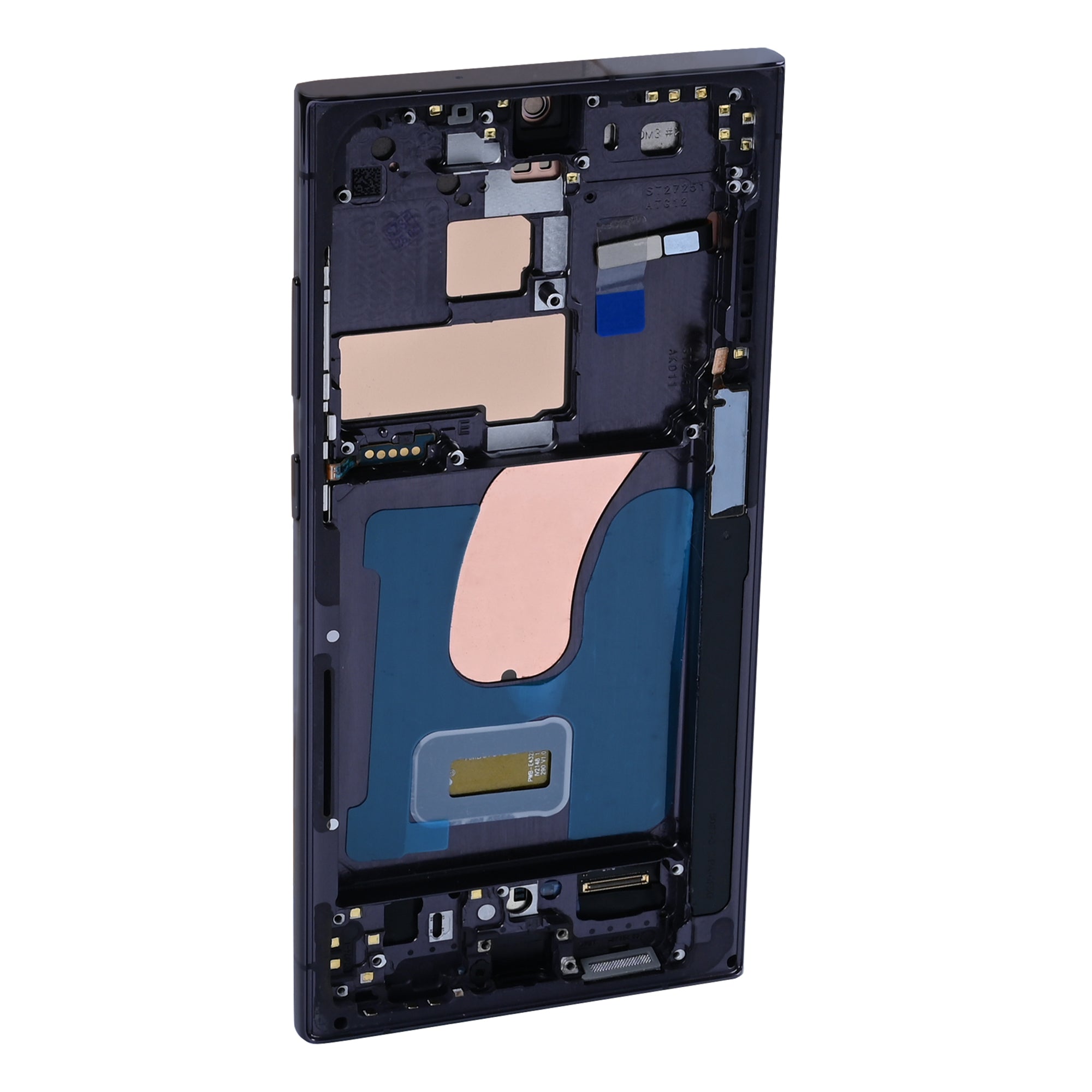 Samsung Galaxy S23 Ultra S918B Beeldscherm en Digitizer met Frame Fantoomzwart Soft-OLED
