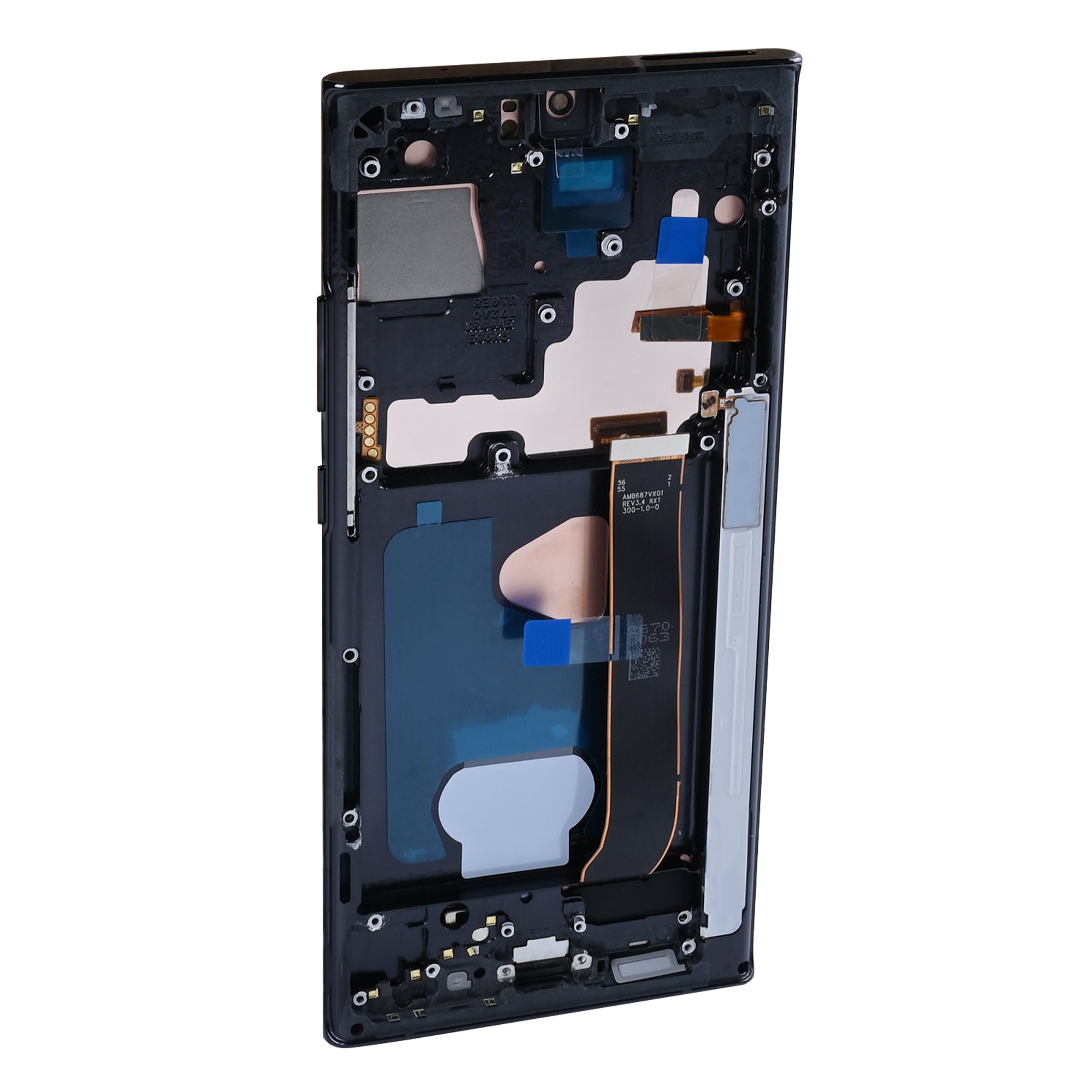 Samsung Galaxy Note 20 Ultra N985F, Ultra 5G N986B Beeldscherm en Digitizer met Frame Mystiek Zwart Soft-OLED