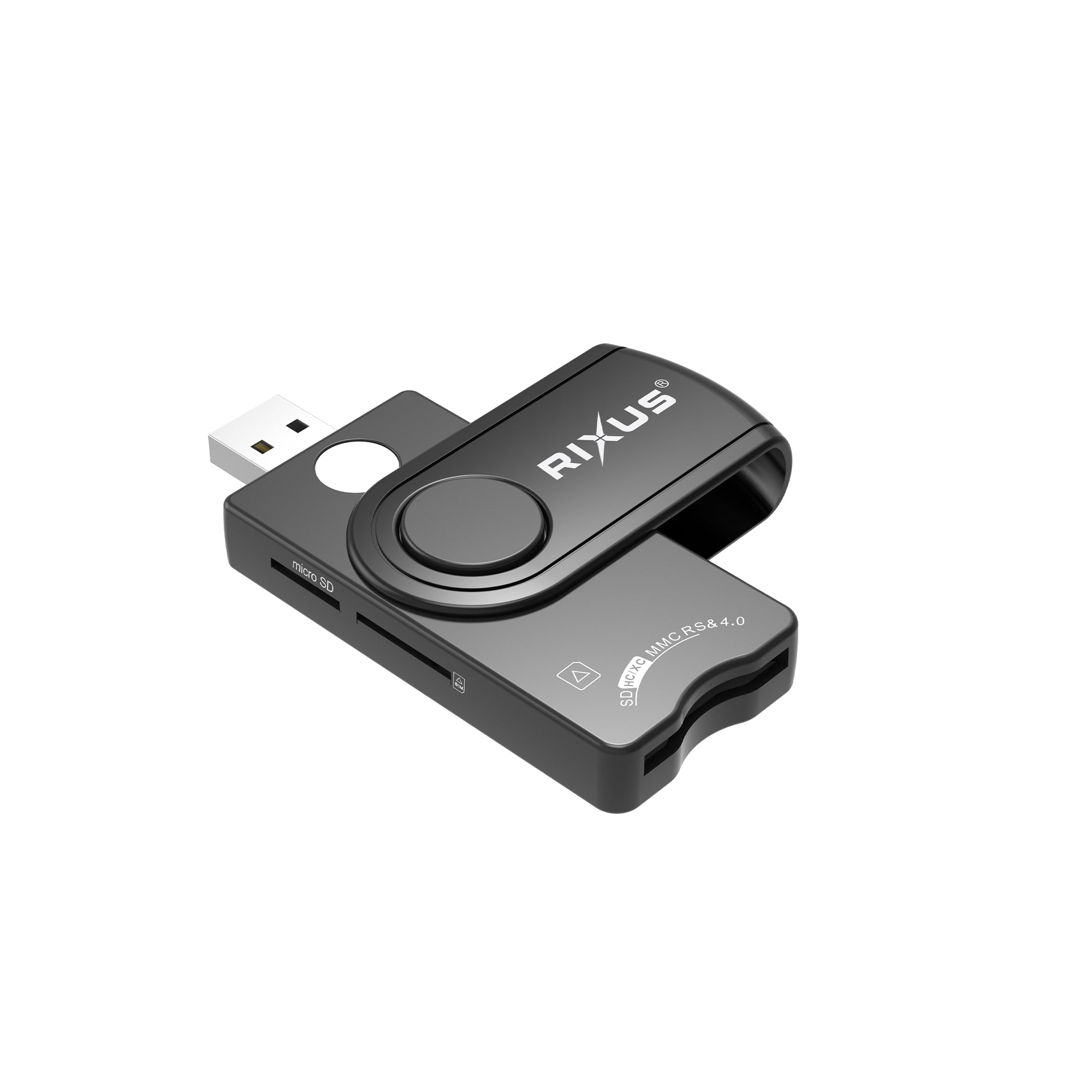 Rixus RXCR31 4-in-1 ID-smartcardlezer zwart