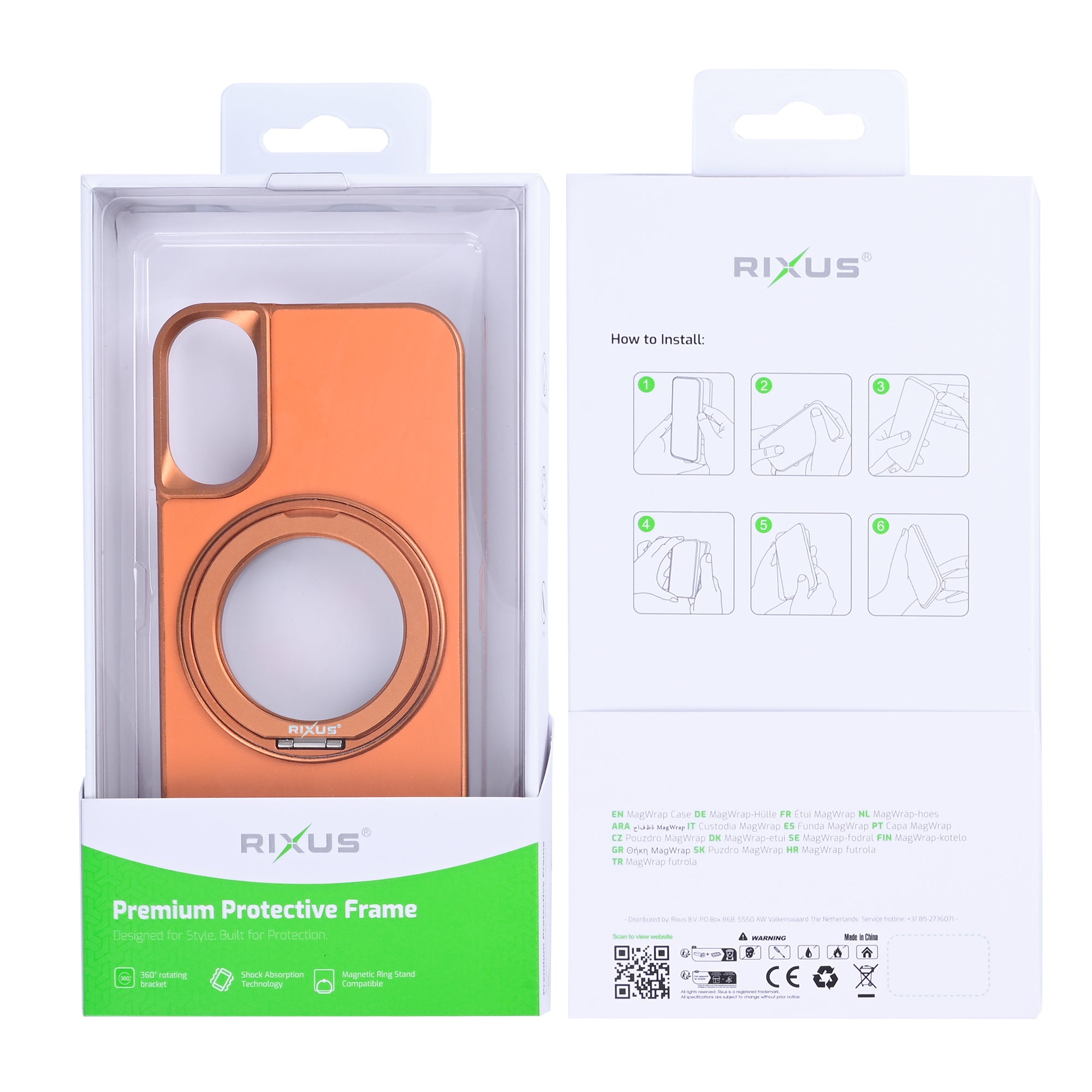 Rixus MagWrap Case For Apple iPhone 17 Orange