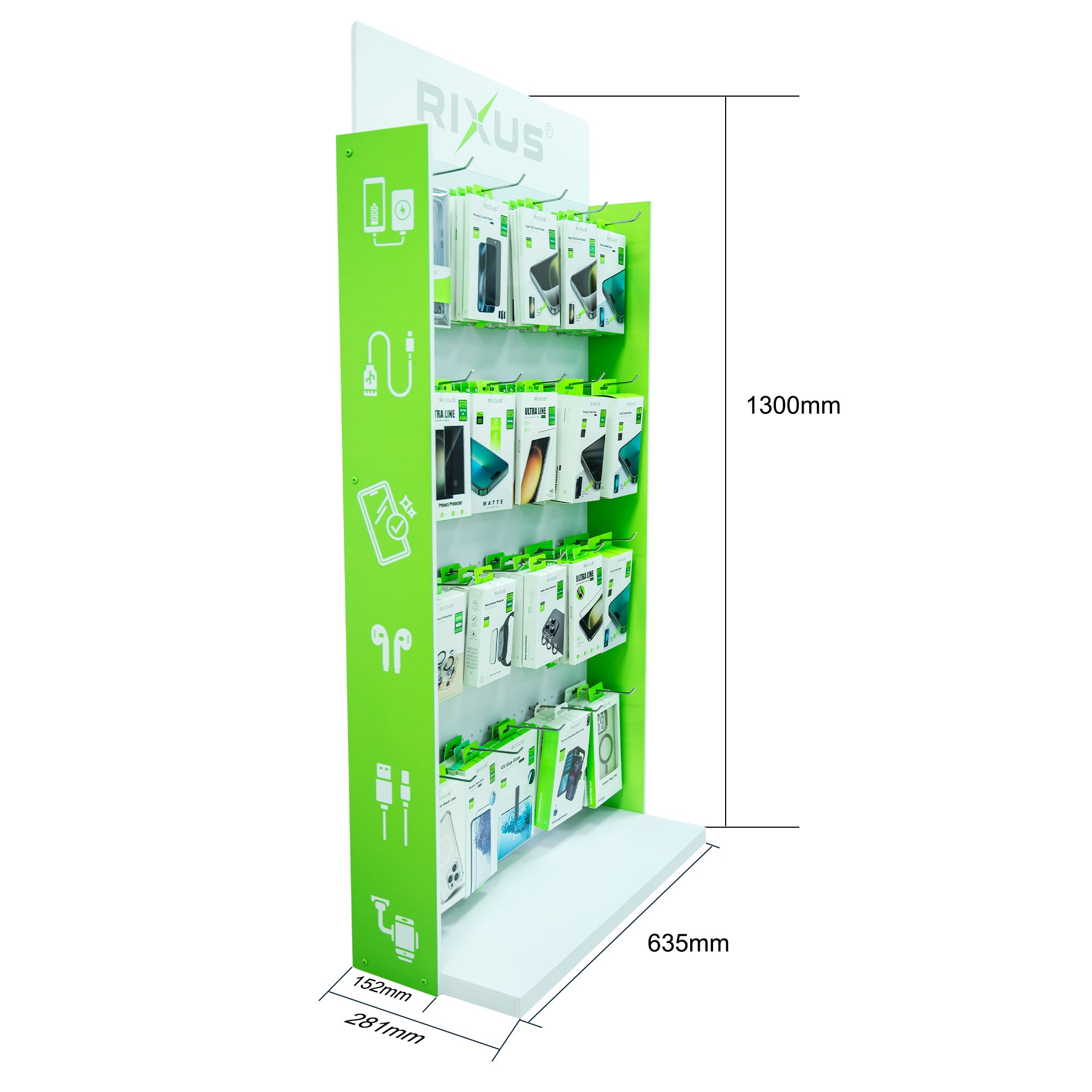 Rixus RXDP02 Enkelzijdige modulaire displaystandaard (zelf te monteren)