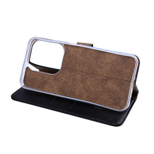 Rixus Bookcase For Xiaomi Redmi 15C Black