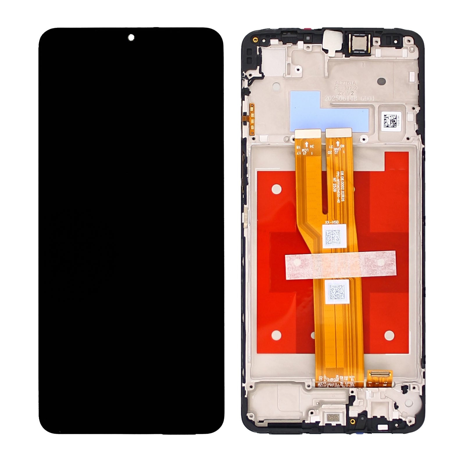 Samsung Galaxy A07 4G A075F Beeldscherm en Digitizer met Frame Grijs Service Pack