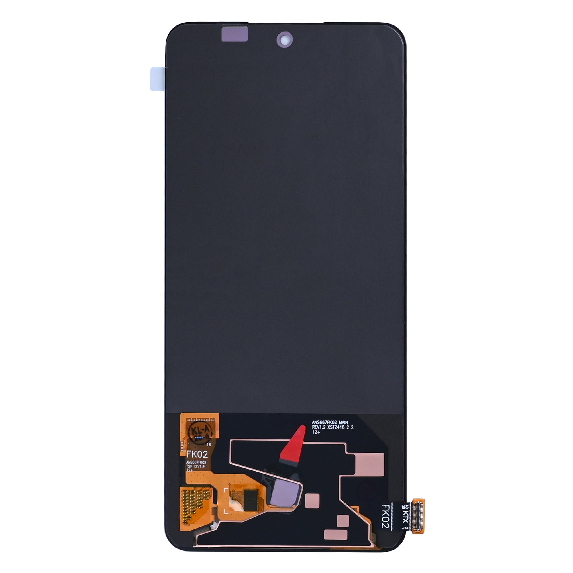 Realme 12 Plus-scherm en digitizer zonder frame, zwart, OEM