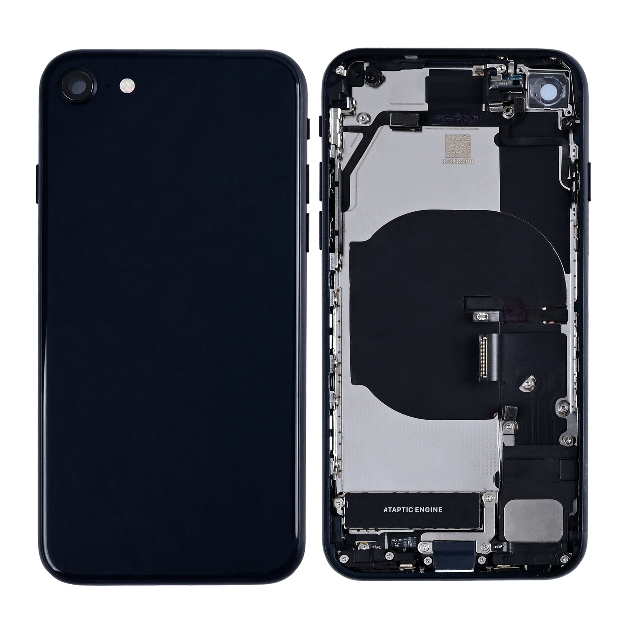For Apple SE (2022) Behuizing met kleine onderdelen Midnight OEM
