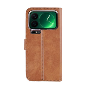 Rixus boekenkast voor Xiaomi 17 Pro lichtbruin