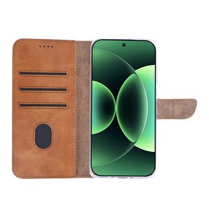 Rixus boekenkast voor Xiaomi 17 Pro lichtbruin
