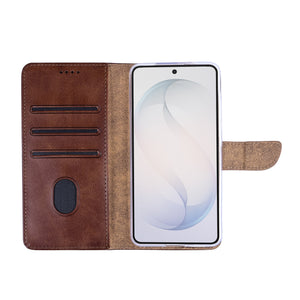 Rixus boekenkast voor Samsung Galaxy S26 bruin