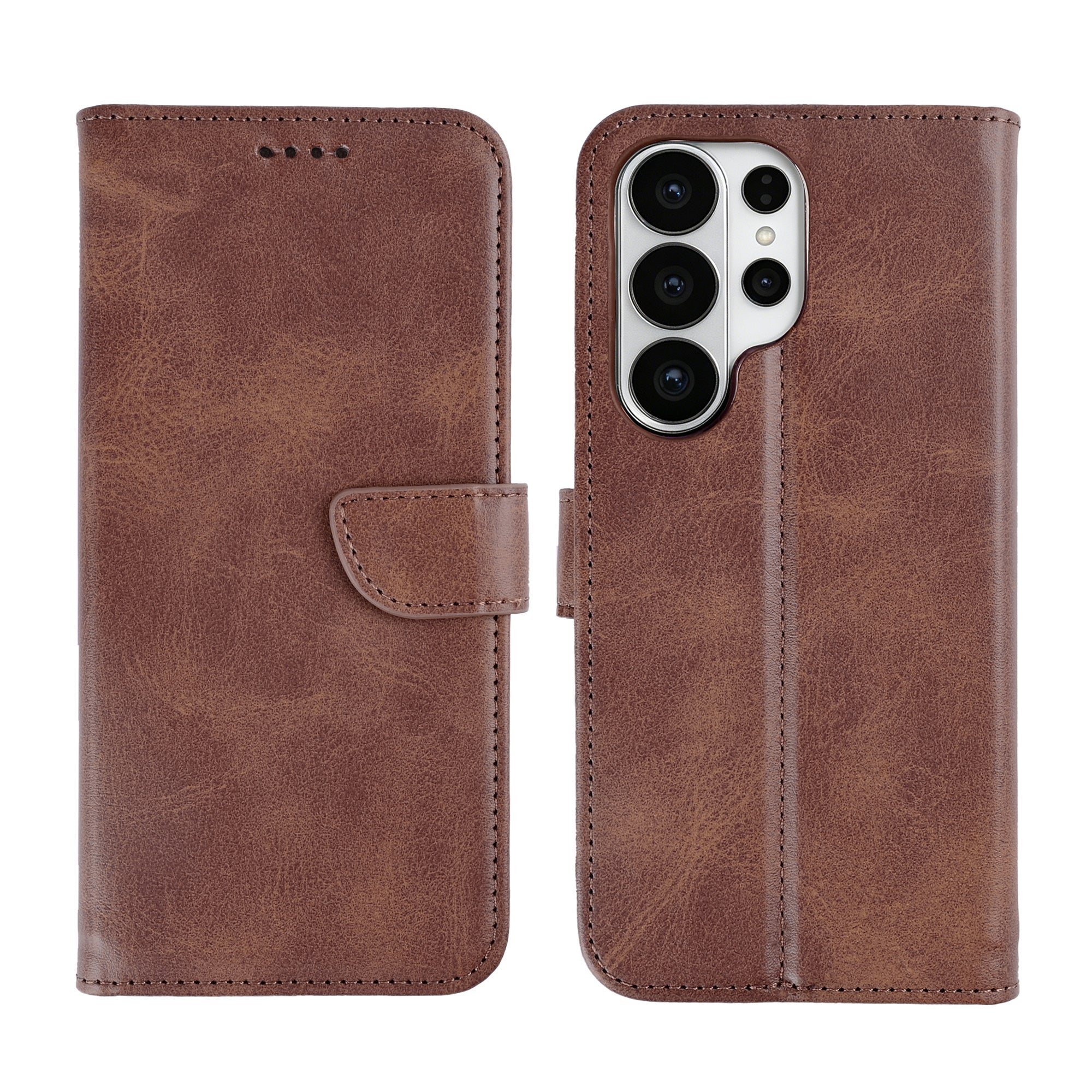 Rixus boekenkast voor Samsung Galaxy S26 Ultra bruin