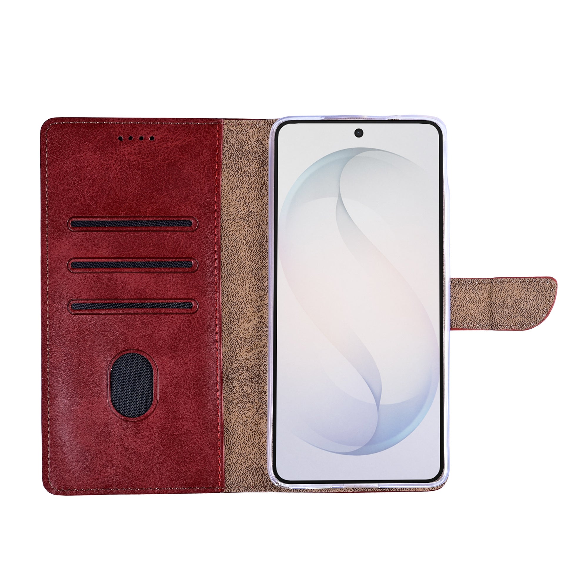 Rixus boekenkast voor Samsung Galaxy S26 Ultra donkerrood