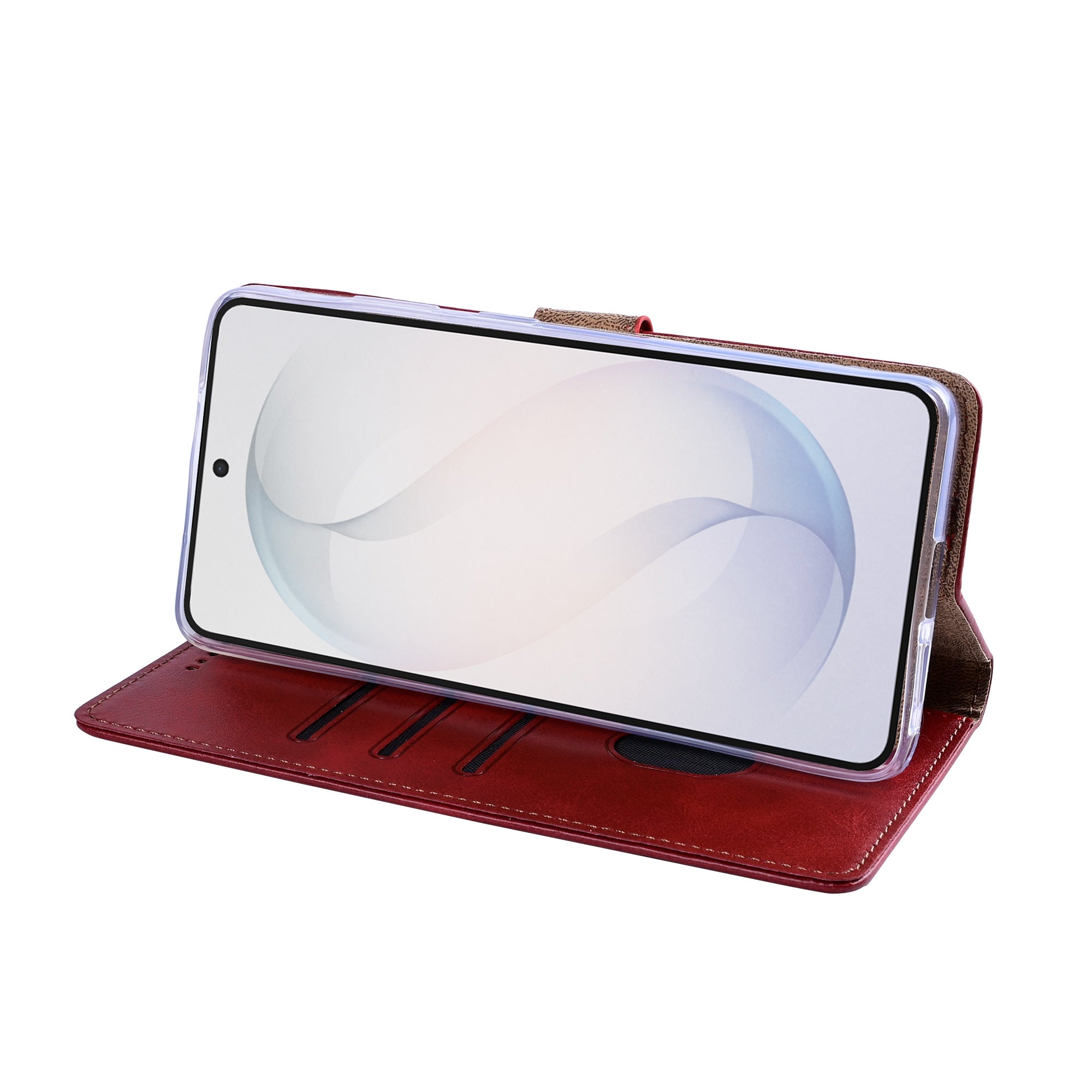 Rixus boekenkast voor Samsung Galaxy S26 Ultra donkerrood