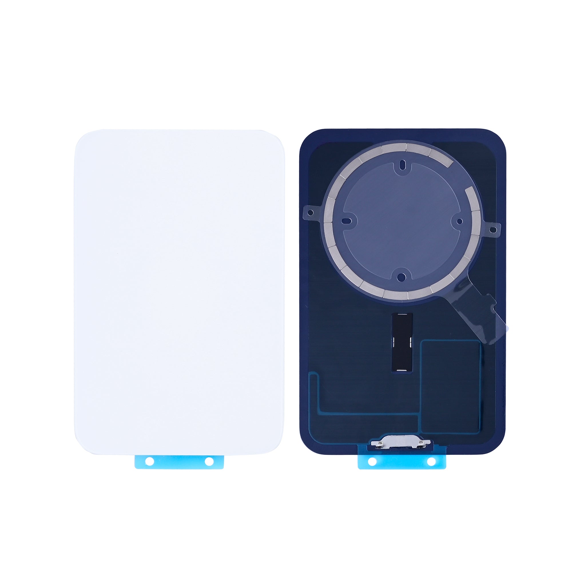 For Apple 17 Pro Max achterglas zonder NFC zilver compatibel