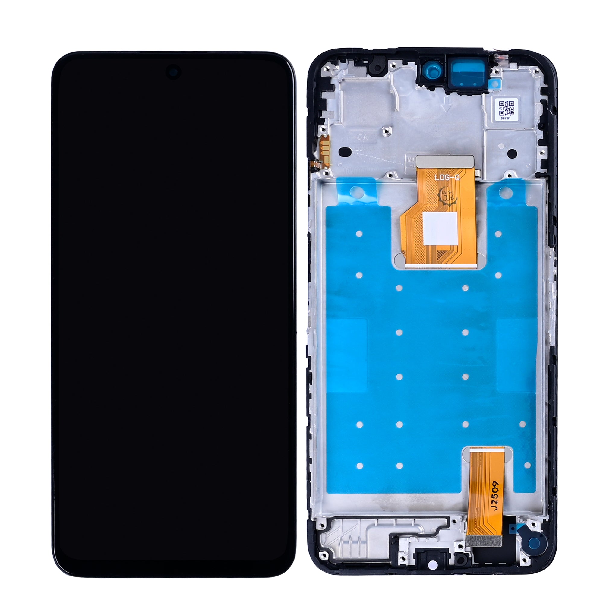 Honor 400 Smart 5G-scherm en digitizer met frame, zwart OEM