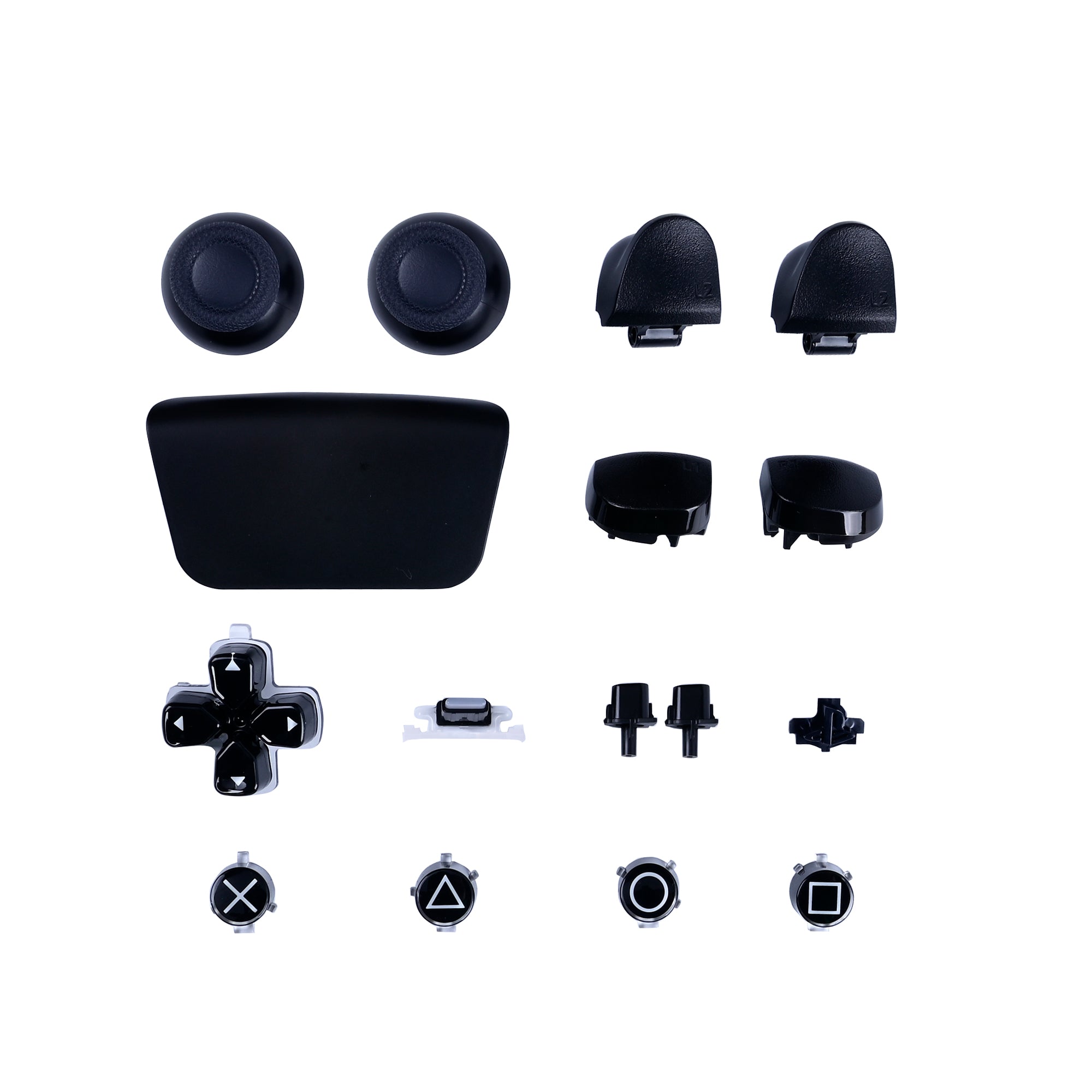 For PlayStation 5 Controller Button Sets Midnight Black (16pcs) OEM