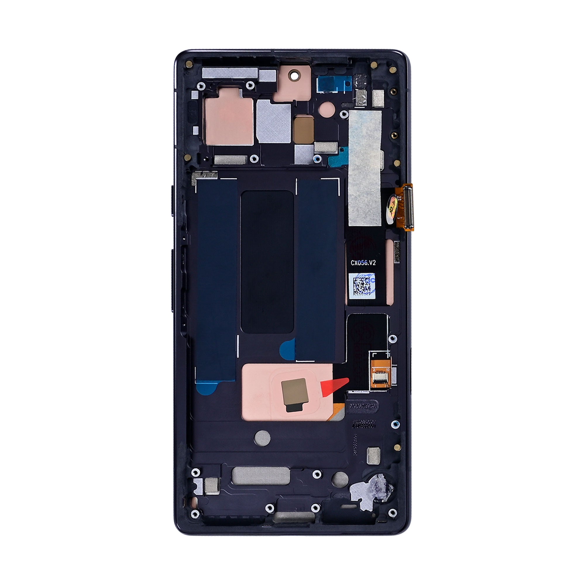 Google Pixel 7a-scherm en digitizer met frame, zwart, Soft-OLED