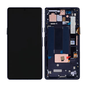 Google Pixel 7a-scherm en digitizer met frame, zwart, Soft-OLED
