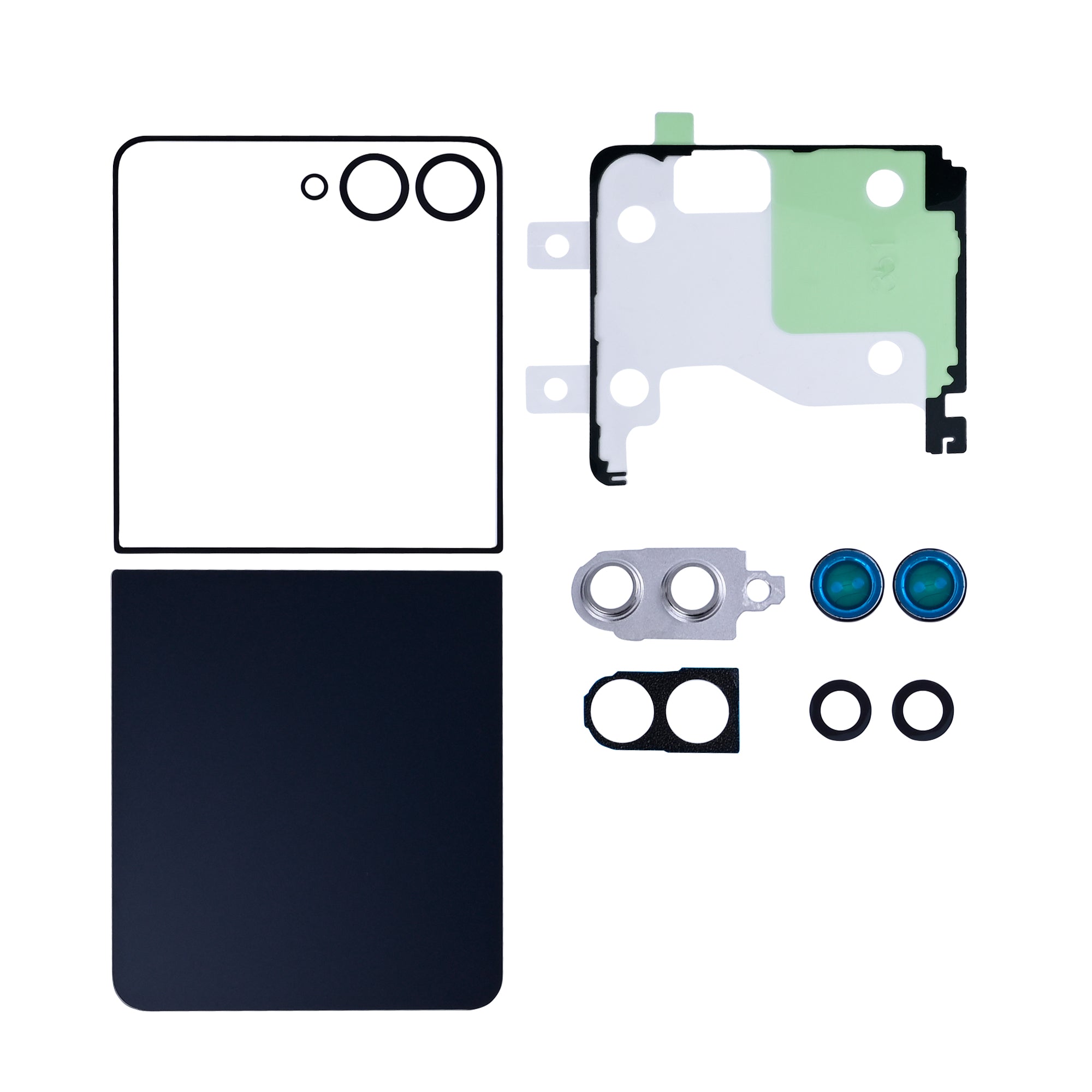 Samsung Galaxy Z Flip7 F741B achterkant set met lens Jet Black OEM