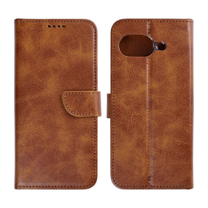 Rixus Bookcase For Google Pixel 10a Light Brown