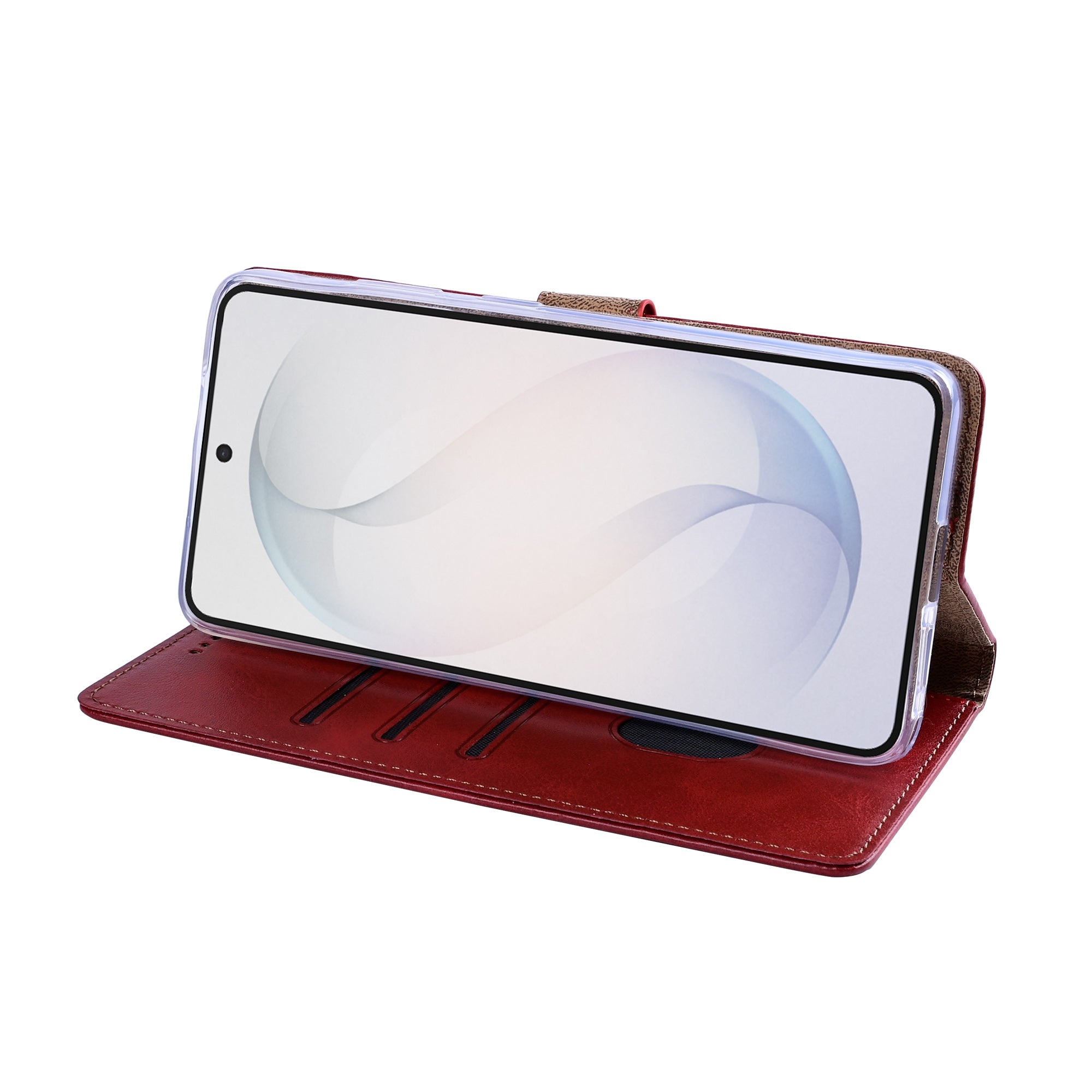 Rixus boekenkast voor Samsung Galaxy S26 Plus donkerrood