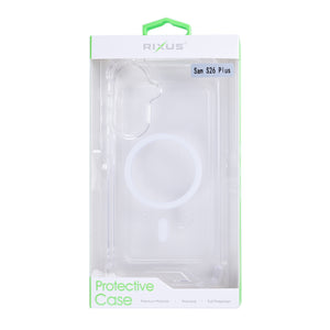 Rixus Anti-Burst Case With MagSafe Compatible For Samsung Galaxy S26 Plus Transparent
