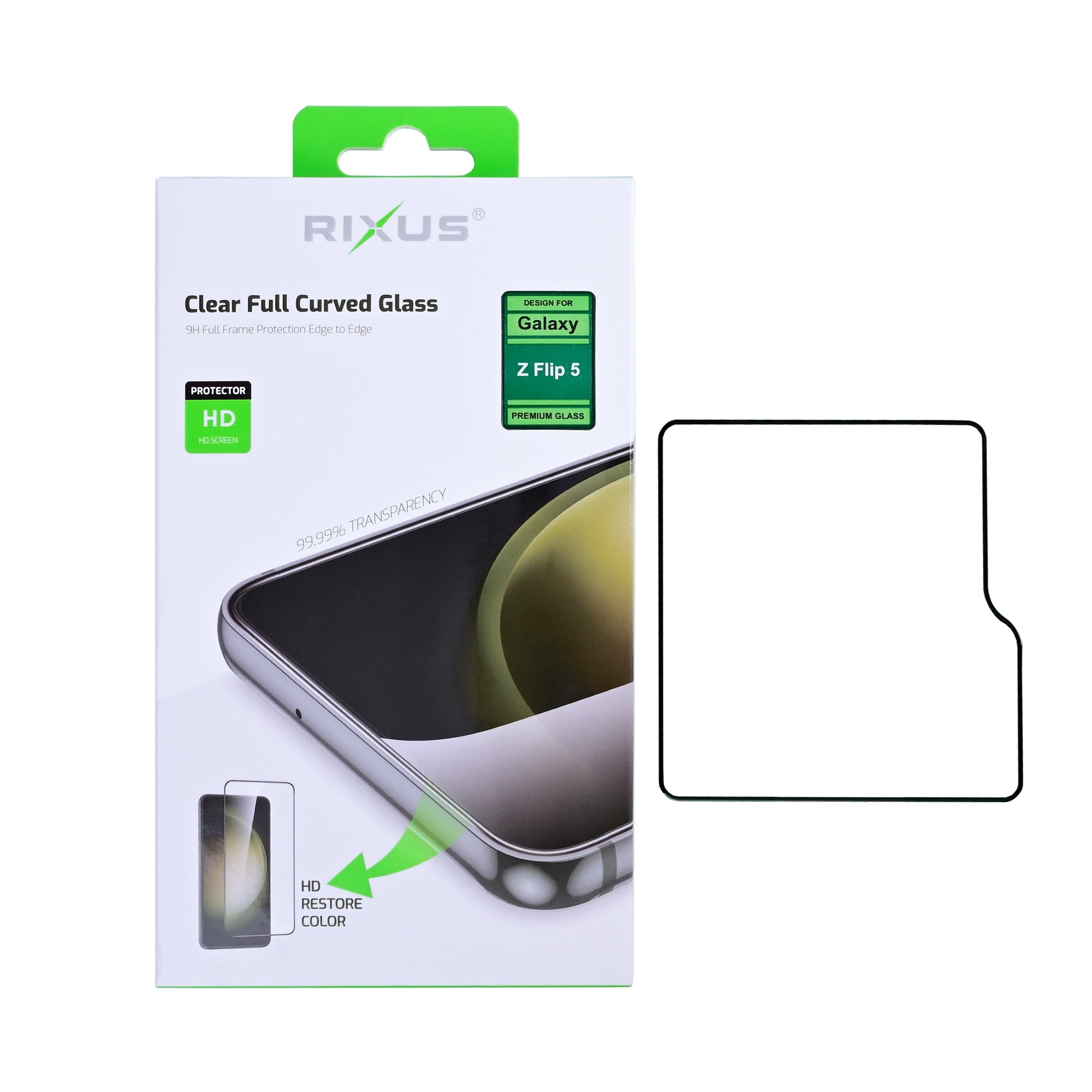 Rixus Clear HD Tempered Glass For Samsung Galaxy Z Flip5