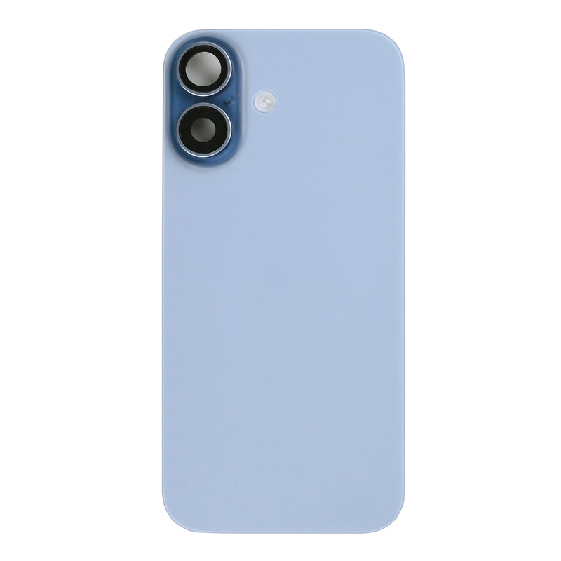 For Apple 17 achterglas met NFC, vergroot cameraframe mistblauw getrokken