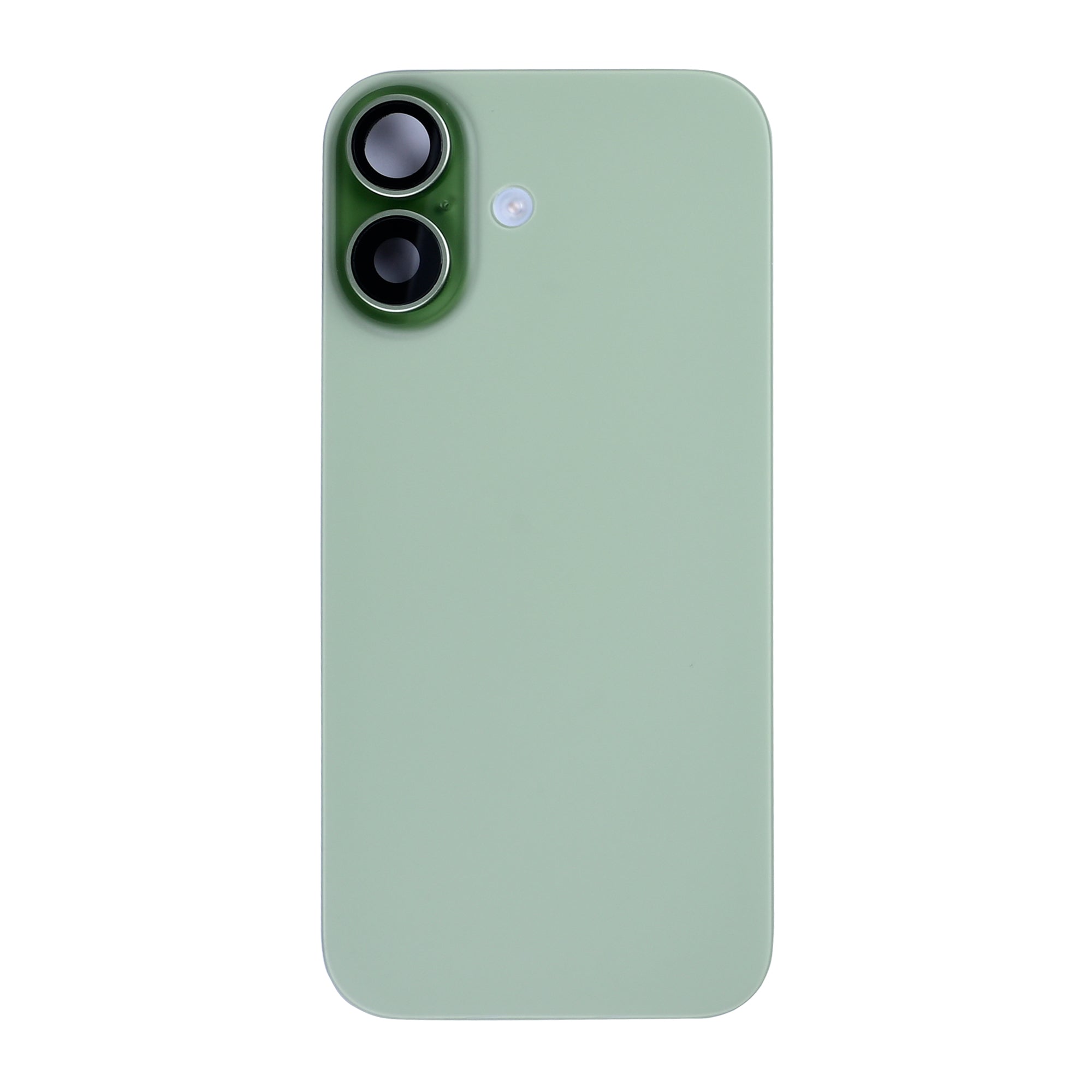 For Apple iPhone 17 Back Glass With NFC, Enlarged Camera Frame Sage Pulled