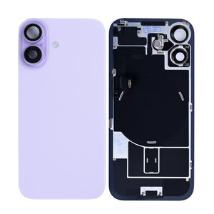 For Apple 17 achterglas met NFC, vergroot cameraframe lavendel getrokken