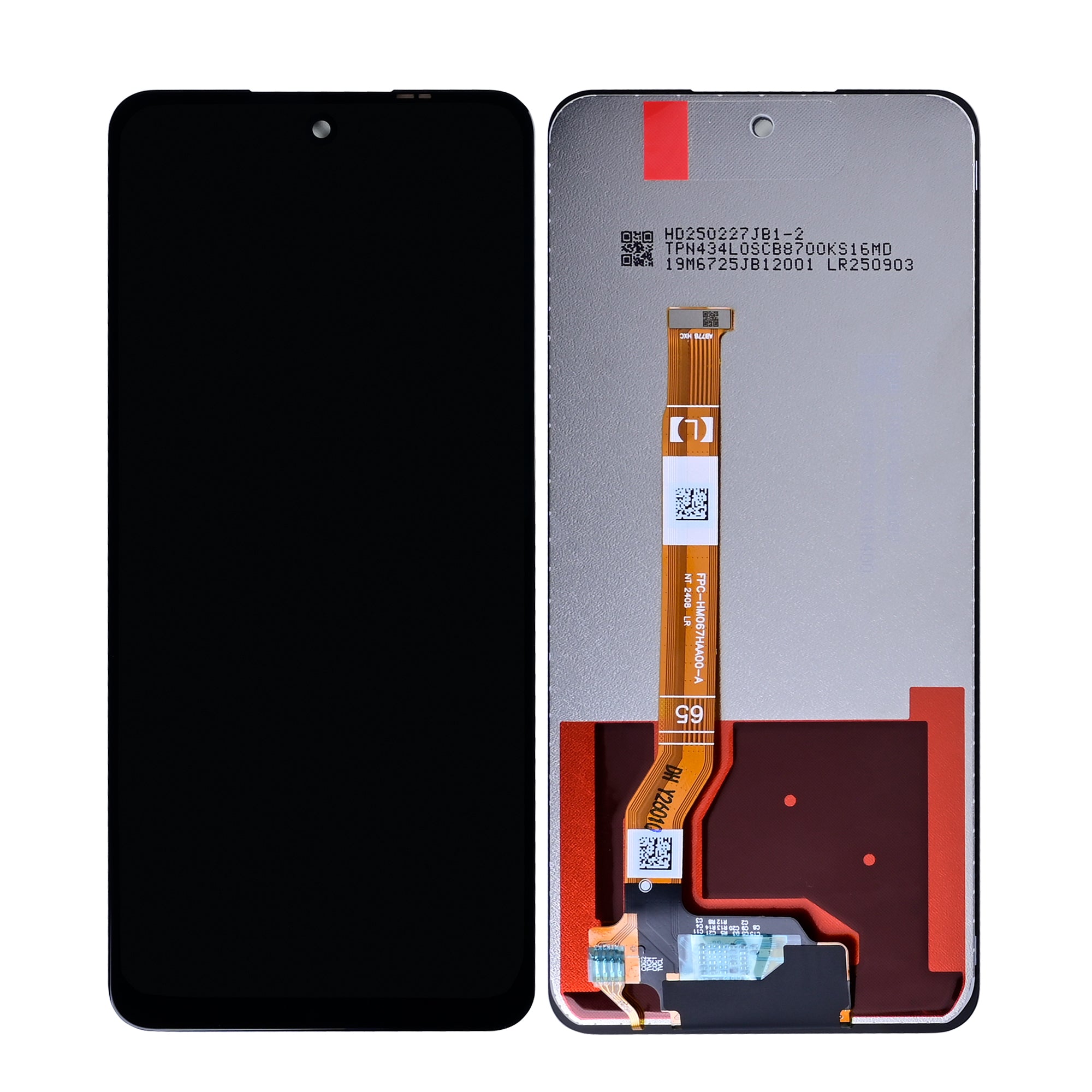 Oppo A5 Pro 4G, A5 Pro 5G-scherm en digitizer zonder frame, zwart, OEM